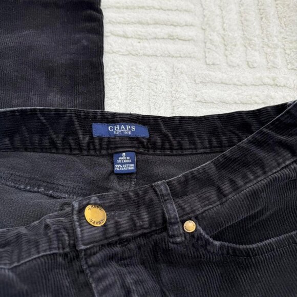 vintage y2k black corduroy jeans by Chaps - Picture 2 of 5